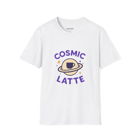 Cosmic Latte Tee — “Blast Off Into Your Day.”