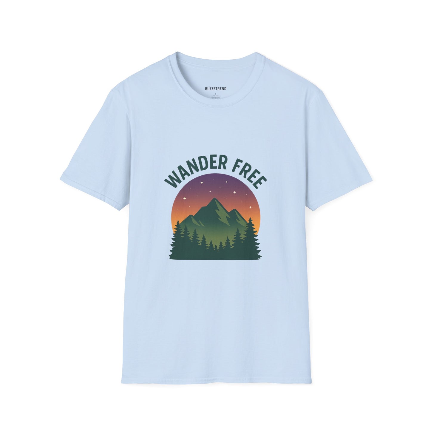Wander Free T-Shirt, Unisex Outdoor Tee, Nature Lover Gift, Adventure Wear, Travel Shirt, Hiking Apparel
