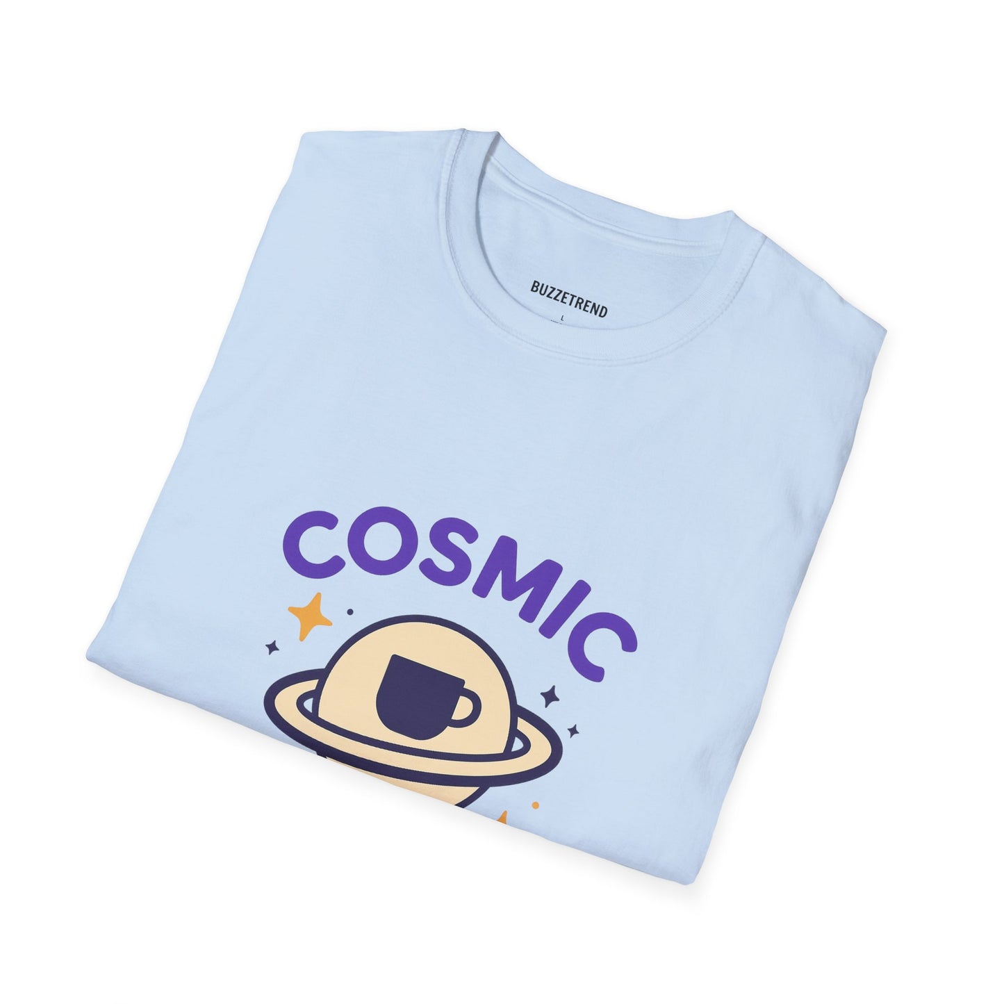 Cosmic Latte Tee — “Blast Off Into Your Day.”