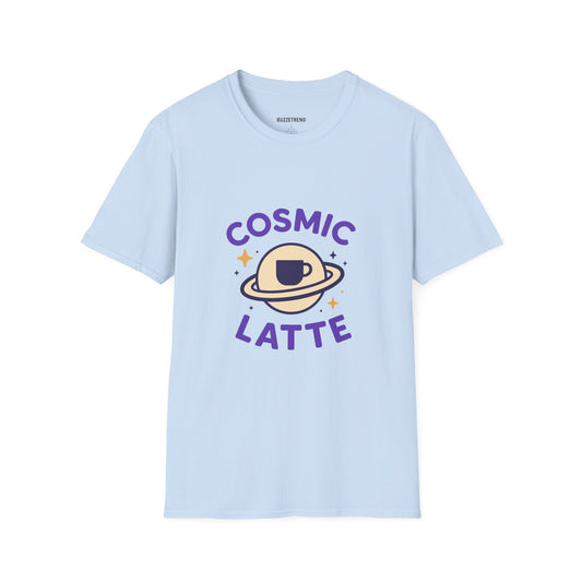 Cosmic Latte Tee — “Blast Off Into Your Day.”