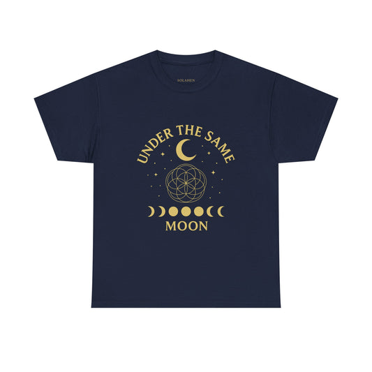 Under the Same Moon Tee — “Connected by Light, No Matter the Distance.”