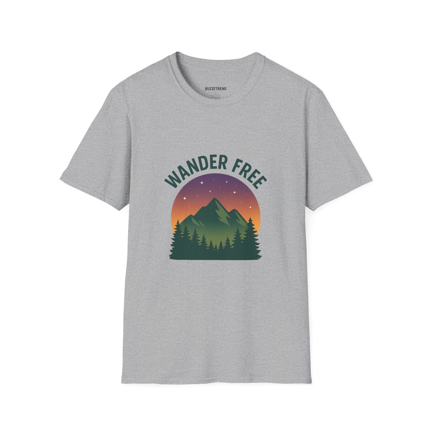 Wander Free T-Shirt, Unisex Outdoor Tee, Nature Lover Gift, Adventure Wear, Travel Shirt, Hiking Apparel