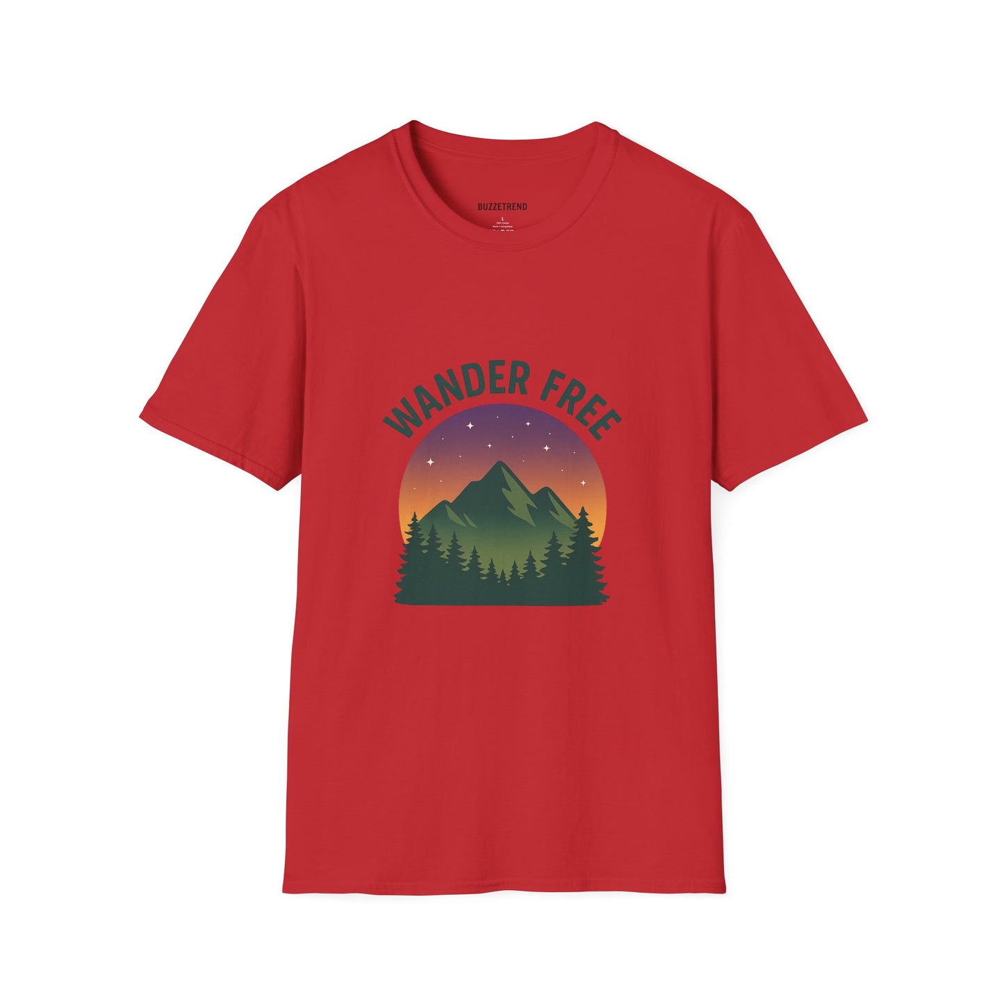 Wander Free T-Shirt, Unisex Outdoor Tee, Nature Lover Gift, Adventure Wear, Travel Shirt, Hiking Apparel
