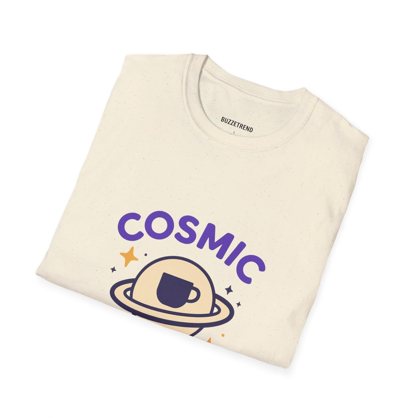 Cosmic Latte Tee — “Blast Off Into Your Day.”